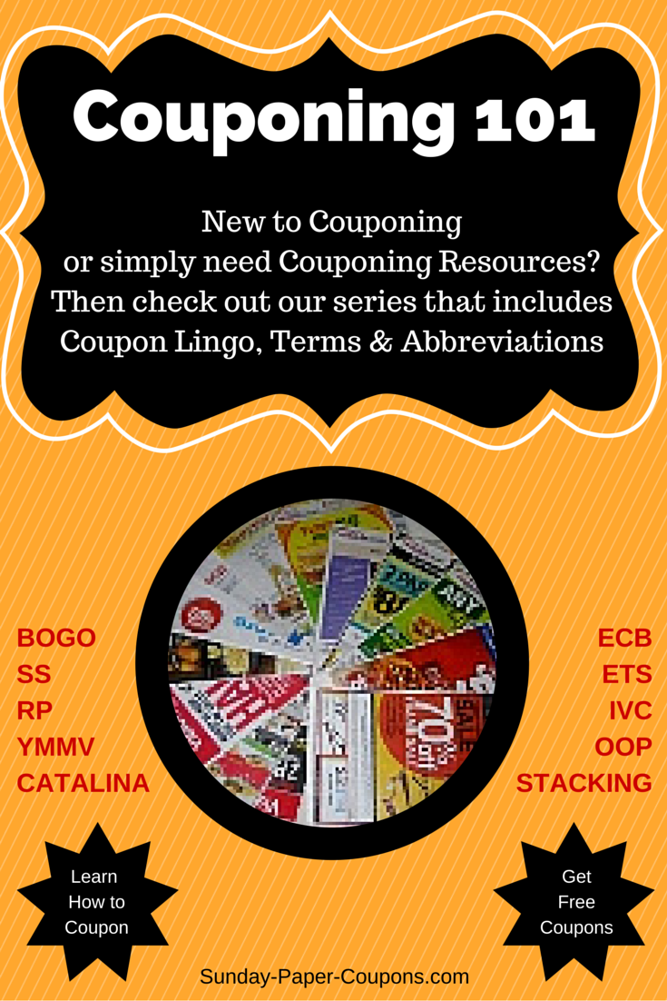 Couponing Abbreviations and Terms