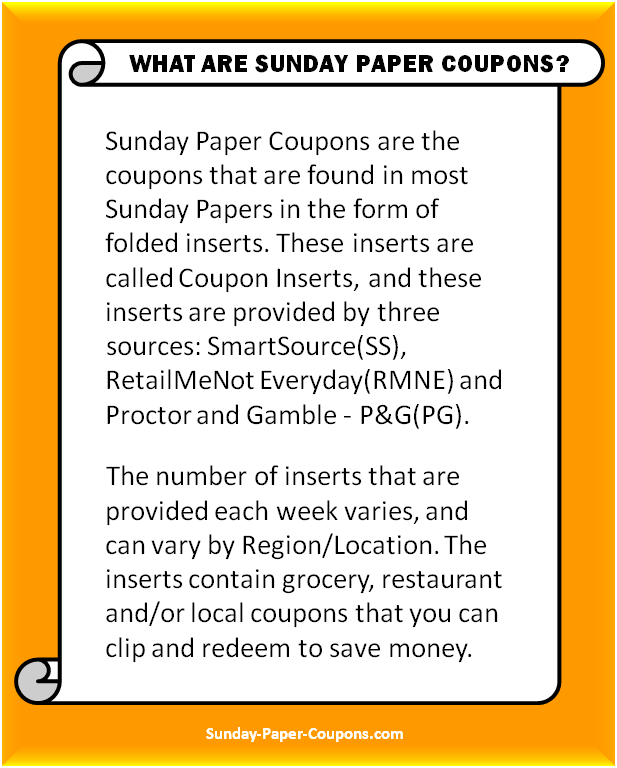What are Sunday Paper Coupons